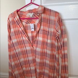 J. Crew Peach Flannel